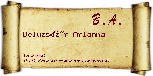 Beluzsár Arianna névjegykártya